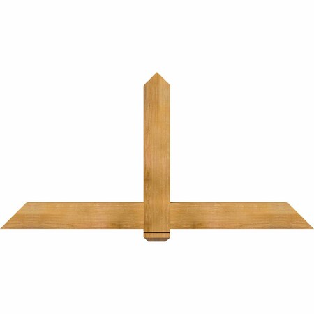 Ekena Millwork Eugene Rough Sawn Timber Gable Bracket, Western Red Cedar, 72"W x 36"H x 4"D x 6"F, 12/12 Pitch GBW072X36X0406EUG00RWR